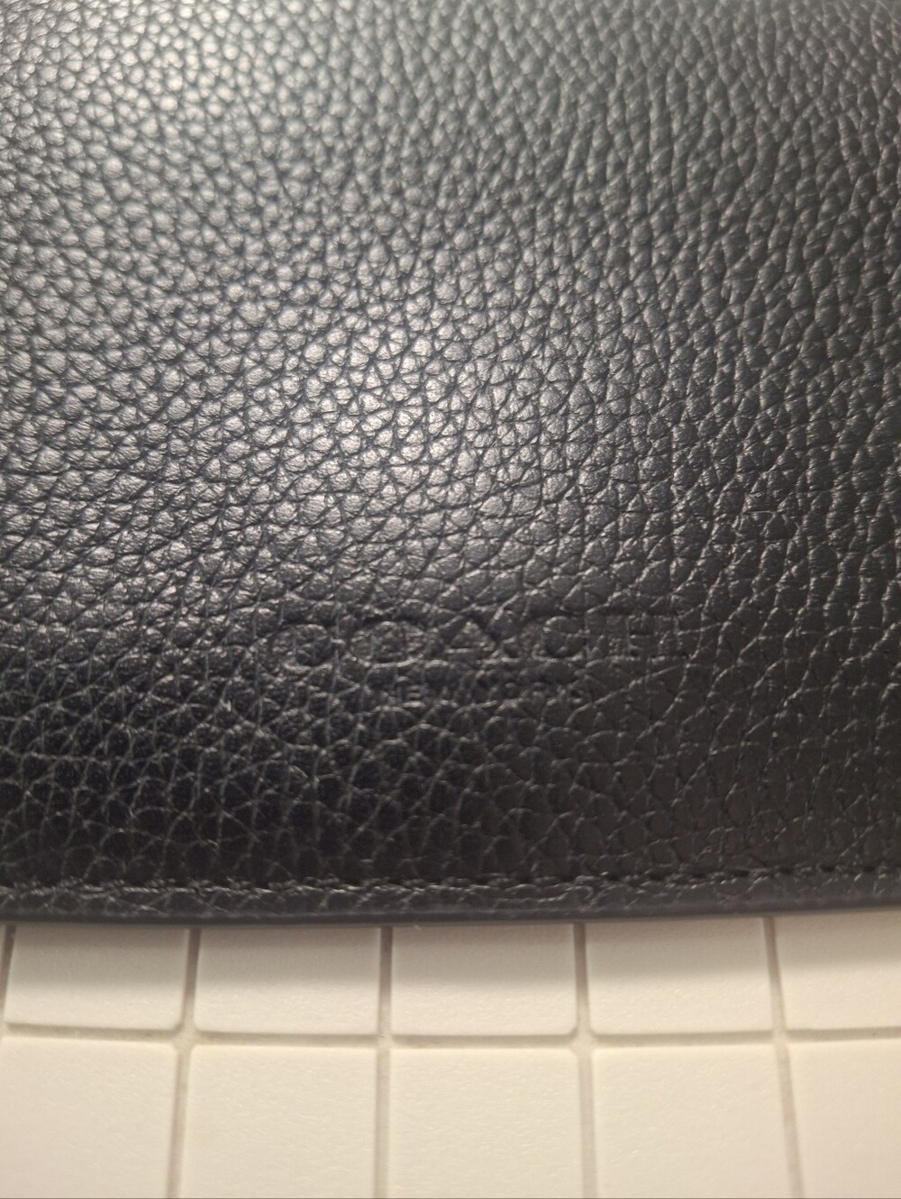 Coach Women's Black Pebbled Leather Wallet
